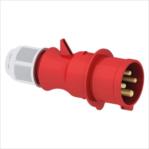 ENCHUFE AÉREO 16AMP 3P+T 415V ROJO 6H IP44 MULTI-GRIP