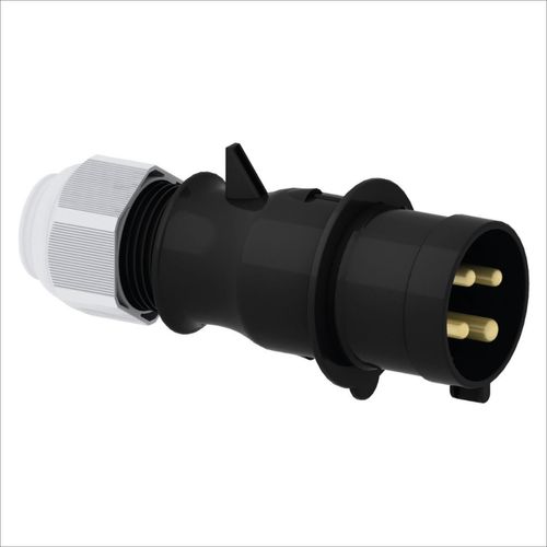 ENCHUFE AÉREO 32AMP 3P+T 500V NEGRO 7H IP44 MULTI-GRIP