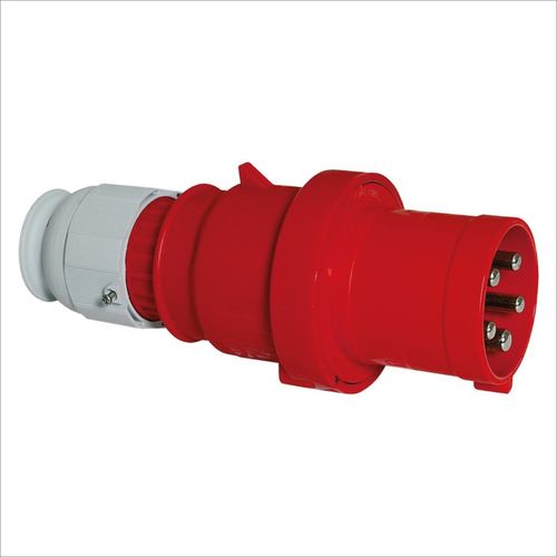 ENCHUFE AÉREO 63AMP 3P+N+T 415V ROJO 6H IP44 MULTI-GRIP TE