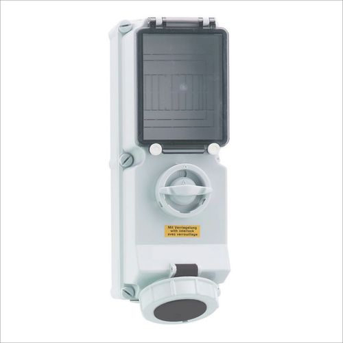 TOMA C/BLOQUEO MECÁNICO 63A 4P 500V NEGRO 7H IP67