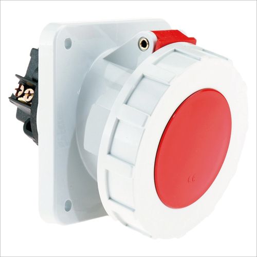 TOMA EMPOTRABLE 125AMP 3P+T 415V ROJO 6H IP67