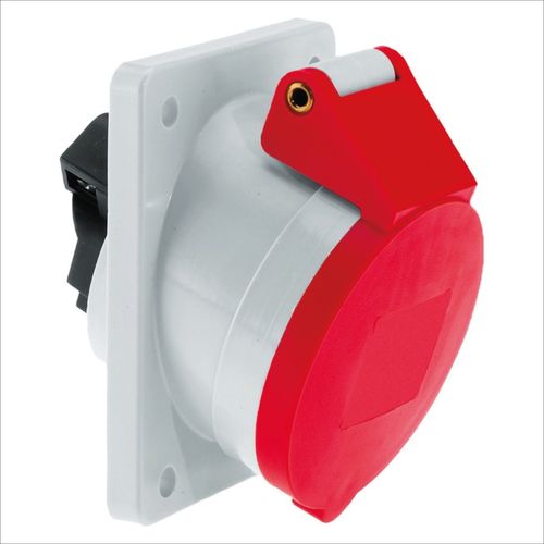 TOMA EMPOTRABLE 16AMP 3P+T 415V ROJO 6H IP44