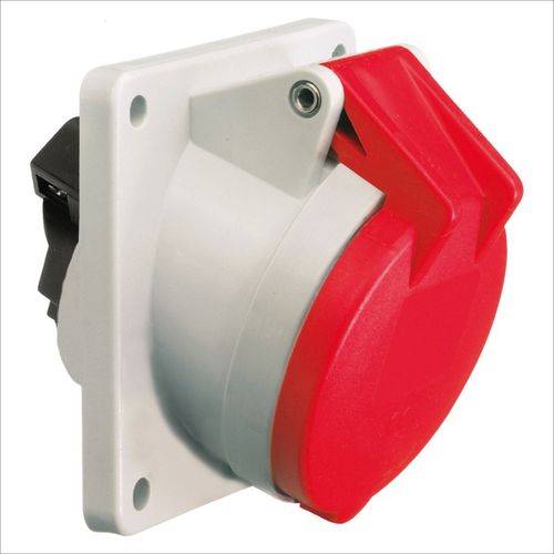 TOMA EMPOTRABLE 32AMP 3P+T 415V ROJO 6H IP44