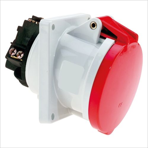 TOMA EMPOTRABLE 63AMP 3P+N+T 415V ROJO 6H IP44