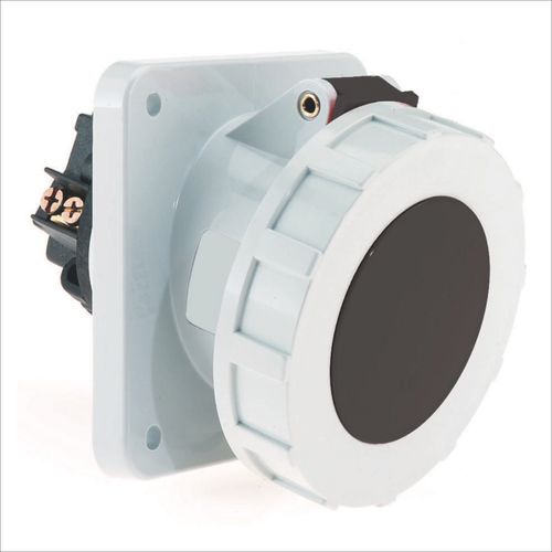 TOMA EMPOTRABLE 63AMP 3P+T 500V NEGRO 7H IP67