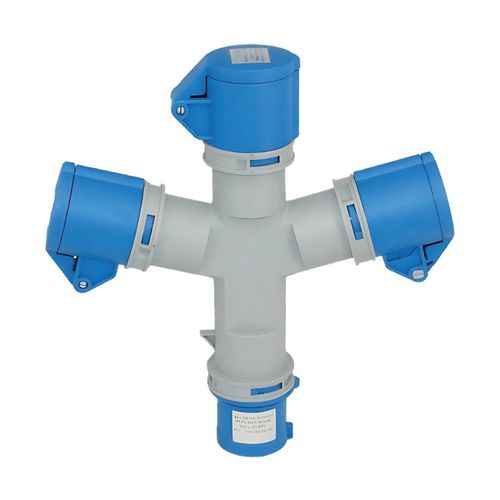 TOMA TRIPLE AÉREA 16AMP 2P+T 250V AZUL 6H IP44 (PULPO)