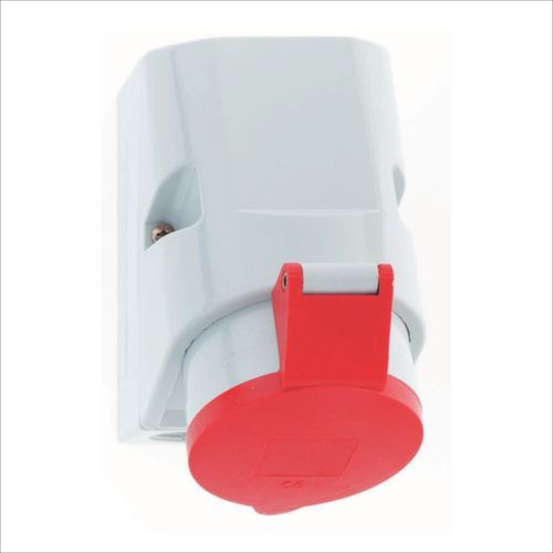 TOMA VISIBLE 16AMP 2P+T 415V ROJO 9H IP44