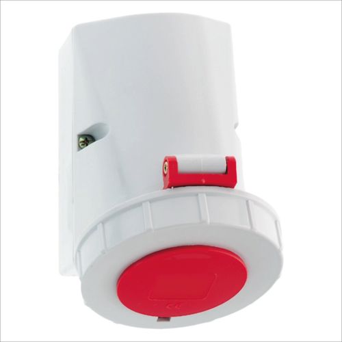 TOMA VISIBLE 32AMP 3P+N+T 415V ROJO 6H IP67