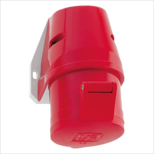 TOMA VISIBLE 32A 5P 415V ROJO 6H IP44