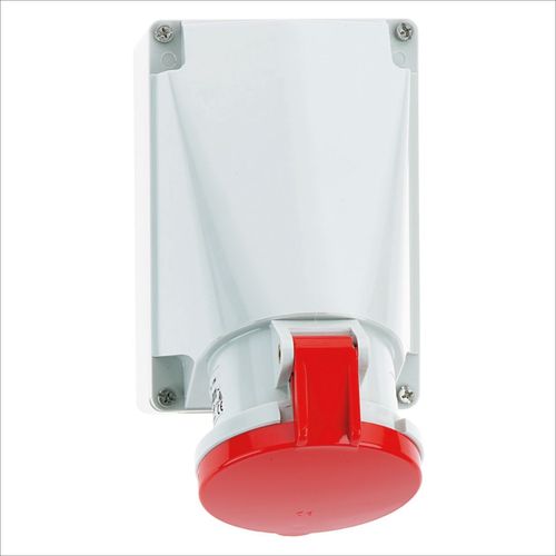 TOMA VISIBLE 63AMP 3P+N+T 415V ROJO 6H IP44